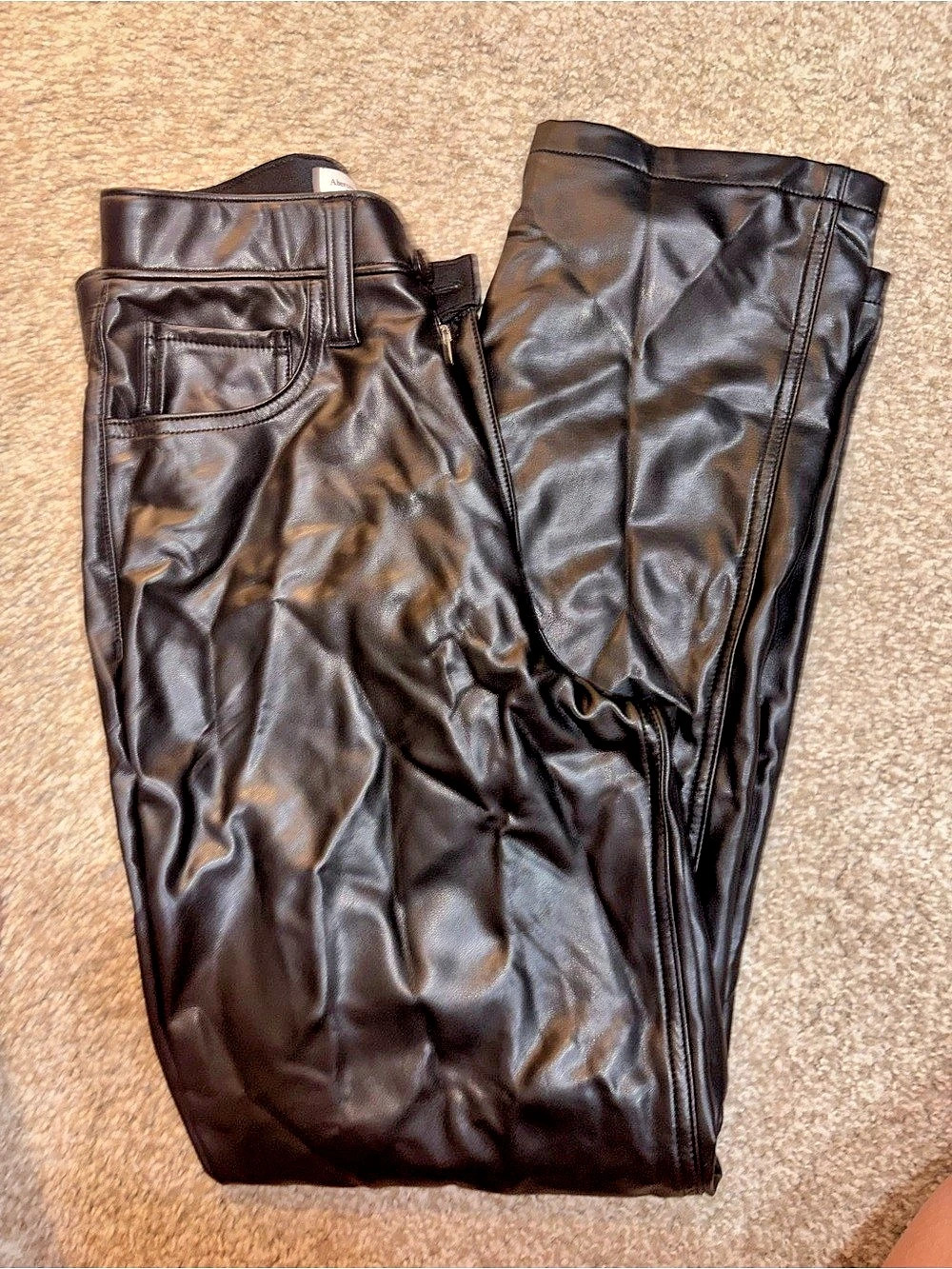 Abercrombie & Fitch Vegan Leather The 90’s Straight High Rise